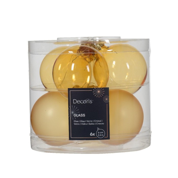 SFERA VETRO D.6CM. LIGHT ORO